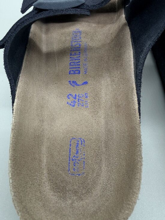 Birkenstock Arizona Soft Footbed Midnight Suede Leather Sandals EU 42 US 9 EUC main image 10